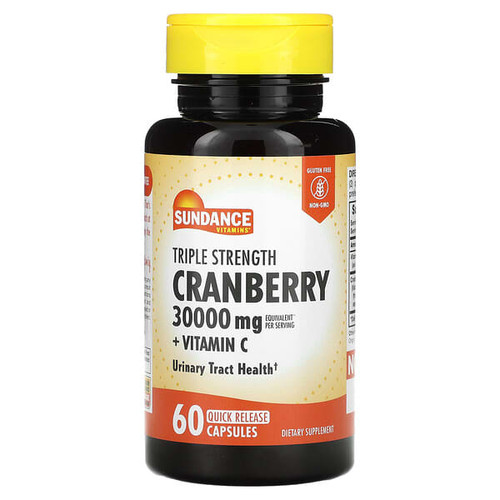 <img alt="Sundance Vitamins, Cranberry, 30,000 mg, 60 Quick Release Capsules (15,000 mg per Capsule)" title="Sundance Vitamins, Cranberry, 30,000 mg, 60 Quick Release Capsules (15,000 mg per Capsule),840093102416"