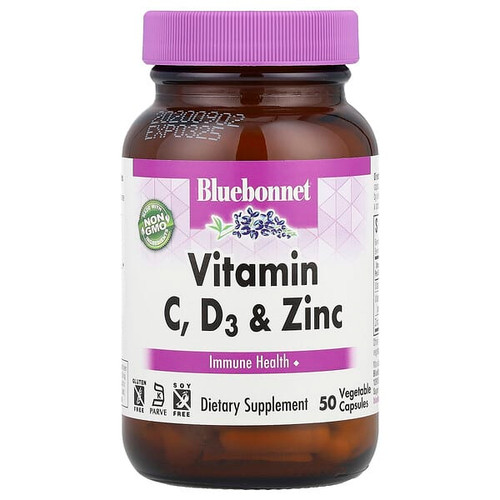 <img alt="Bluebonnet Nutrition, Vitamin C, D3 & Zinc, 50 Vegetable Capsules" title="Bluebonnet Nutrition, Vitamin C, D3 & Zinc, 50 Vegetable Capsules,743715005556"