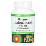 <img alt="Natural Factors, Betaine Hydrochloride with Fenugreek, 500 mg, 90 Vegetarian Capsules" title="Natural Factors, Betaine Hydrochloride with Fenugreek, 500 mg, 90 Vegetarian Capsules,068958017204"