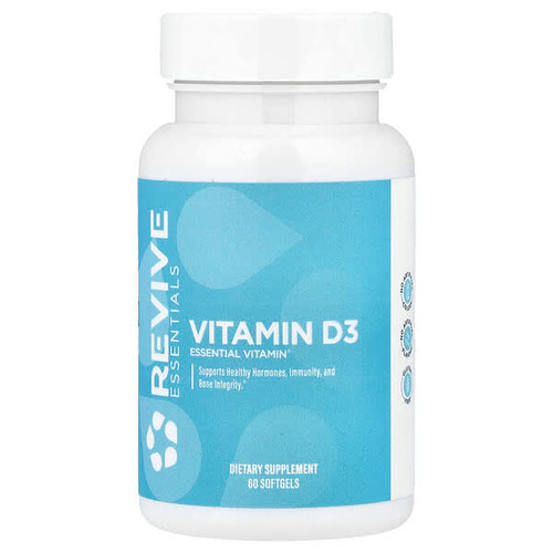 <img alt="Revive, Essentials, Vitamin D3, 125 mcg (5,000 IU), 60 Softgels" title="Revive, Essentials, Vitamin D3, 125 mcg (5,000 IU), 60 Softgels,850030689450"