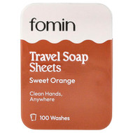 <img alt="fomin, Travel Soap Sheets, Sweet Orange, 100 Sheets" title="fomin, Travel Soap Sheets, Sweet Orange, 100 Sheets,850066209486"