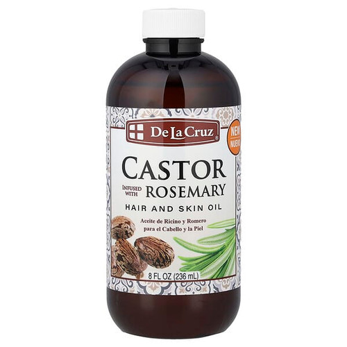 <img alt="De La Cruz, Hair and Skin Oil, Castor Infused with Rosemary, 8 fl oz (236 ml)" title="De La Cruz, Hair and Skin Oil, Castor Infused with Rosemary, 8 fl oz (236 ml),324286157006"