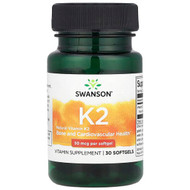 <img alt="Swanson Vitamins, Natural Vitamin K2, 50 mcg, 30 Softgels" title="Swanson Vitamins, Natural Vitamin K2, 50 mcg, 30 Softgels,087614026718"