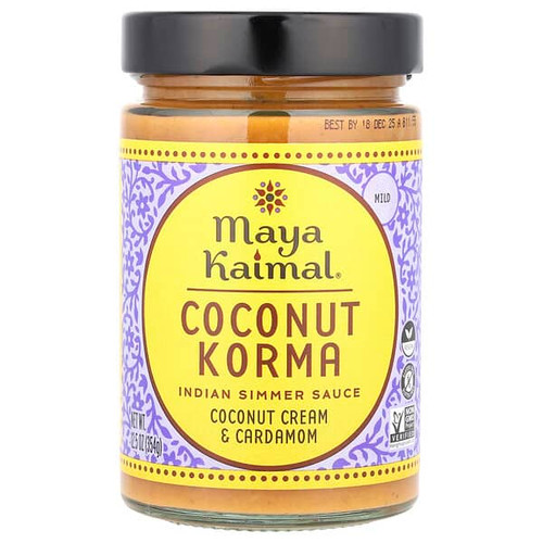 <img alt="Maya Kaimal, Coconut Korma, Indian Simmer Sauce, Mild, Coconut Cream & Cardamom, 12.5 oz (354 g)" title="Maya Kaimal, Coconut Korma, Indian Simmer Sauce, Mild, Coconut Cream & Cardamom, 12.5 oz (354 g),858034006174"