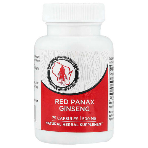 <img alt="Dairyland Ginseng, Red Panax Ginseng, 500 mg, 75 Capsules" title="Dairyland Ginseng, Red Panax Ginseng, 500 mg, 75 Capsules,850002923407"