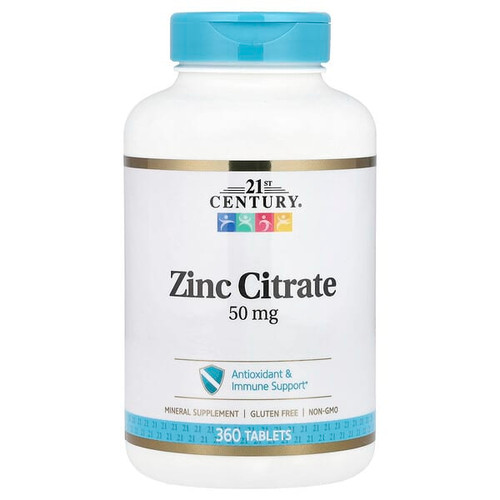 <img alt="21st Century, Zinc Citrate, 50 mg, 360 Tablets" title="21st Century, Zinc Citrate, 50 mg, 360 Tablets,740985280324"