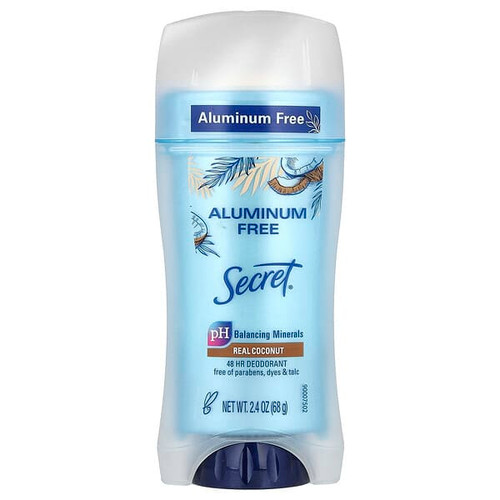 <img alt="Secret, Aluminum Free Deodorant, Real Coconut,  2.4 oz (68 g)" title="Secret, Aluminum Free Deodorant, Real Coconut,  2.4 oz (68 g),037000800910"