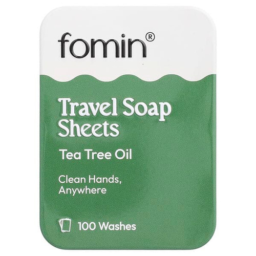 <img alt="fomin, Travel Soap Sheets, Tea Tree Oil, 100 Sheets" title="fomin, Travel Soap Sheets, Tea Tree Oil, 100 Sheets,850066209479"