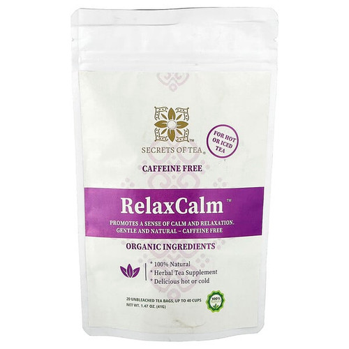 <img alt="Secrets of Tea, RelaxCalm, Caffeine Free, 20 Tea Bags, 1.47 oz (41 g)" title="Secrets of Tea, RelaxCalm, Caffeine Free, 20 Tea Bags, 1.47 oz (41 g),850302006930"