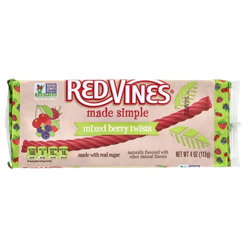 <img alt="3 PACK of Red Vines, Licorice Tray, Made Simple, Mixed Berry Twists, 4 oz (113 g)" title="3 PACK of Red Vines, Licorice Tray, Made Simple, Mixed Berry Twists, 4 oz (113 g),041364502045"