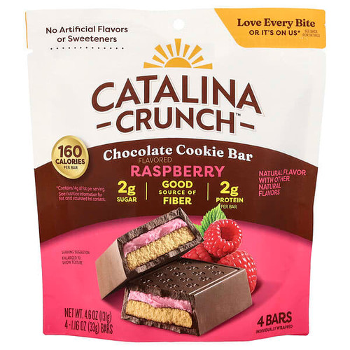 <img alt="Catalina Crunch, Chocolate Cookie Bar, Raspberry , 4 Bars, 1.16 oz (33 g) Each" title="Catalina Crunch, Chocolate Cookie Bar, Raspberry , 4 Bars, 1.16 oz (33 g) Each,850044112777"