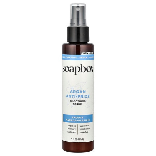 <img alt="Soapbox, Argan Anti Frizz Smoothing Serum, 5 fl oz (147 ml)" title="Soapbox, Argan Anti Frizz Smoothing Serum, 5 fl oz (147 ml),850002771213"