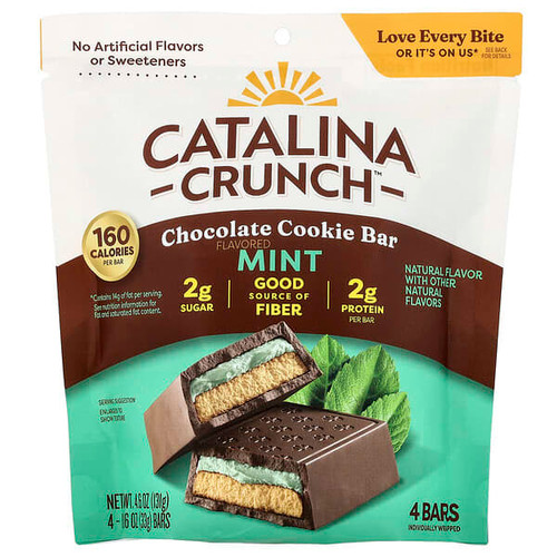 <img alt="Catalina Crunch, Chocolate Cookie Bar, Mint, 4 Bars, 1.16 oz (33 g) Each" title="Catalina Crunch, Chocolate Cookie Bar, Mint, 4 Bars, 1.16 oz (33 g) Each,850044112784"