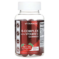 <img alt="Vitamatic, B-Complex With Vitamin C Gummies, Strawberry, 60 Gummies" title="Vitamatic, B-Complex With Vitamin C Gummies, Strawberry, 60 Gummies,810078473237"