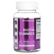 <img alt="Vitamatic, Vegan Biotin Gummies, Natural Raspberry, 60 Gummies" title="Vitamatic, Vegan Biotin Gummies, Natural Raspberry, 60 Gummies,810078470700"
