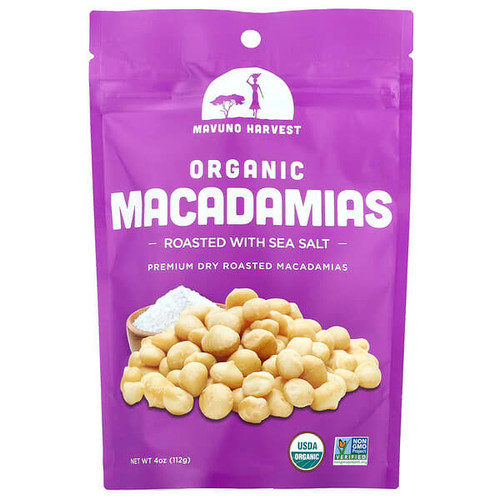 <img alt="Mavuno Harvest, Organic Macadamias, Roasted With Sea Salt, 4 oz (112 g)" title="Mavuno Harvest, Organic Macadamias, Roasted With Sea Salt, 4 oz (112 g),850031185548"