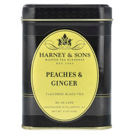 <img alt="Harney & Sons, Black Tea, Peaches & Ginger, 4 oz (112 g)" title="Harney & Sons, Black Tea, Peaches & Ginger, 4 oz (112 g),636046009327"