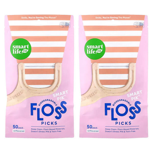 <img alt="SmartLifeCo, Floss Picks, Unflavored, 100 Pack" title="SmartLifeCo, Floss Picks, Unflavored, 100 Pack,850046079184"