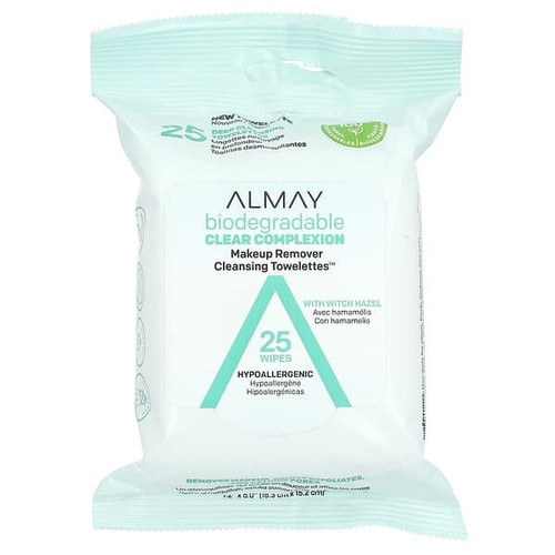 <img alt="Almay, Makeup Remover Cleansing Towelettes, With Witch Hazel, 25 Wipes" title="Almay, Makeup Remover Cleansing Towelettes, With Witch Hazel, 25 Wipes,309970078058"