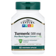 <img alt="21st Century, Turmeric Plus Black Pepper Extract, 60 Vegetarian Capsules" title="21st Century, Turmeric Plus Black Pepper Extract, 60 Vegetarian Capsules,740985279908"