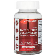 <img alt="Vitamatic, Vegan, Tart Cherry Celery Seed Turmeric Gummies, Natural Cherry, 60 Gummies" title="Vitamatic, Vegan, Tart Cherry Celery Seed Turmeric Gummies, Natural Cherry, 60 Gummies,810078471134"