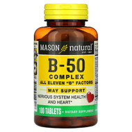 <img alt="Mason Natural, Vitamin B-50 Complex, 100 Tablets" title="Mason Natural, Vitamin B-50 Complex, 100 Tablets,311845153418"