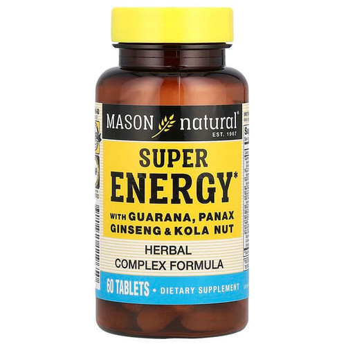 <img alt="Mason Natural, Super Energy with Guarana, Panax Ginseng & Kola Nut, 60 Tablets" title="Mason Natural, Super Energy with Guarana, Panax Ginseng & Kola Nut, 60 Tablets,311845119650"