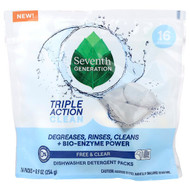 <img alt="Seventh Generation, Dishwasher Detergent Packs, Free & Clear, 16 Packs, 8.9 oz (254 g)" title="Seventh Generation, Dishwasher Detergent Packs, Free & Clear, 16 Packs, 8.9 oz (254 g),732913452880"