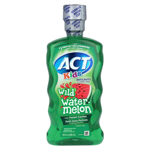 <img alt="ACT, Kids, Anticavity Fluoride Rinse, Alcohol Free, Wild Watermelon, 16.9 fl oz (500 ml)" title="ACT, Kids, Anticavity Fluoride Rinse, Alcohol Free, Wild Watermelon, 16.9 fl oz (500 ml),041167093818"