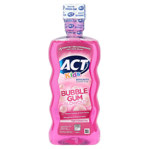 <img alt="ACT, Kids, Anticavity Fluoride Rinse, Bubble Gum Blowout, Sugar & Alcohol Free, 16.9 fl oz (500 ml)" title="ACT, Kids, Anticavity Fluoride Rinse, Bubble Gum Blowout, Sugar & Alcohol Free, 16.9 fl oz (500 ml),041167094440"