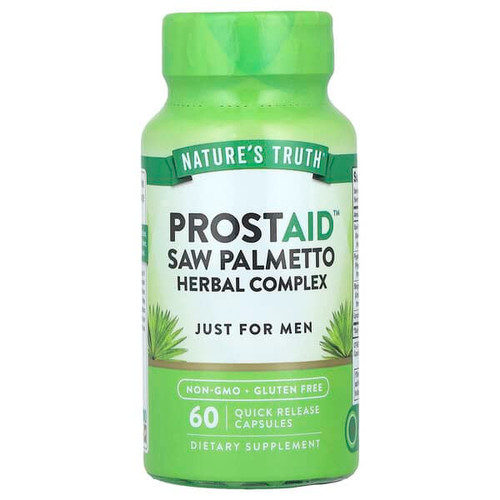 <img alt="Natures Truth, ProstAid Saw Palmetto Herbal Complex, 60 Quick Release Capsules" title="Natures Truth, ProstAid Saw Palmetto Herbal Complex, 60 Quick Release Capsules,840093112101"
