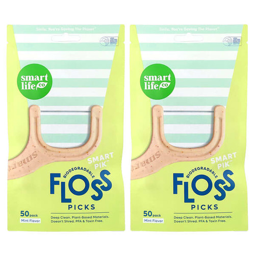 <img alt="SmartLifeCo, Smart Pik Floss Picks, Mint, 100 Pack" title="SmartLifeCo, Smart Pik Floss Picks, Mint, 100 Pack,850046079016"