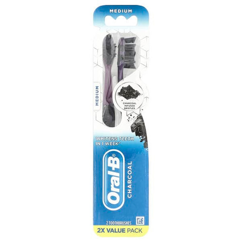 <img alt="Oral-B, Charcoal Toothbrush, Medium, 3+ Years, 2 Toothbrushes" title="Oral-B, Charcoal Toothbrush, Medium, 3+ Years, 2 Toothbrushes,300410106300"