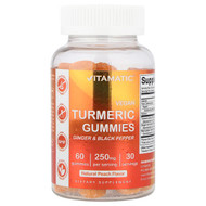 <img alt="Vitamatic, Vegan Turmeric Gummies, Natural Peach, 60 Gummies" title="Vitamatic, Vegan Turmeric Gummies, Natural Peach, 60 Gummies,810078471295"
