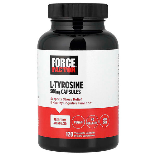 <img alt="Force Factor, L-Tyrosine, 500 mg, 120 Vegetable Capsules" title="Force Factor, L-Tyrosine, 500 mg, 120 Vegetable Capsules,810126660411"