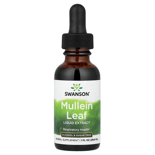 <img alt="Swanson Vitamins, Mullein Leaf Liquid Extract, Alcohol & Sugar Free, 1 fl oz (29.6 ml)" title="Swanson Vitamins, Mullein Leaf Liquid Extract, Alcohol & Sugar Free, 1 fl oz (29.6 ml),087614113159"