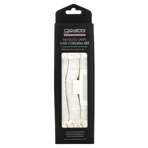 <img alt="Giovanni, Heatless Satin, Hair Curling Set, Ivory, 4 Pieces" title="Giovanni, Heatless Satin, Hair Curling Set, Ivory, 4 Pieces,716237189318"