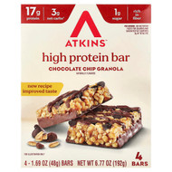 <img alt="Atkins, High Protein Bar, Chocolate Chip Granola, 4 Bars, 1.69 oz (48 g) Each" title="Atkins, High Protein Bar, Chocolate Chip Granola, 4 Bars, 1.69 oz (48 g) Each,637480006040"