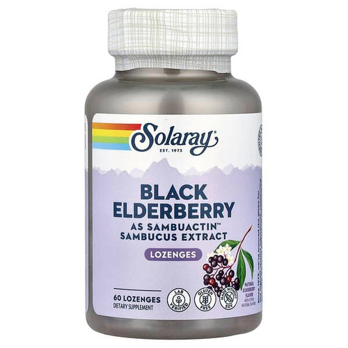 <img alt="Solaray, Black Elderberry as Sambuactin, Natural Elderberry , 60 Lozenges" title="Solaray, Black Elderberry as Sambuactin, Natural Elderberry , 60 Lozenges,076280034073"