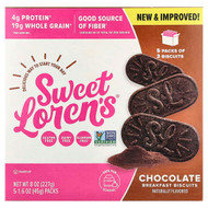 <img alt="Sweet Lorens, Breakfast Biscuits, Chocolate, 5 Packs, 1.6 oz (45 g) Each" title="Sweet Lorens, Breakfast Biscuits, Chocolate, 5 Packs, 1.6 oz (45 g) Each,850010272207"