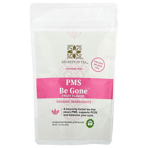 <img alt="Secrets of Tea, PMS Be Gone Tea, Fruit, Caffeine Free, 20 Unbleached Tea Bags, 1.47 oz (41 g)" title="Secrets of Tea, PMS Be Gone Tea, Fruit, Caffeine Free, 20 Unbleached Tea Bags, 1.47 oz (41 g),850302006916"