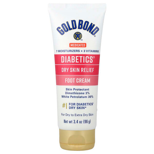 <img alt="Gold Bond, Medicated, Diabetics Dry Skin Relief Foot Cream, For Dry to Extra Dry Skin, 3.4 oz (96 g)" title="Gold Bond, Medicated, Diabetics Dry Skin Relief Foot Cream, For Dry to Extra Dry Skin, 3.4 oz (96 g),041167054000"
