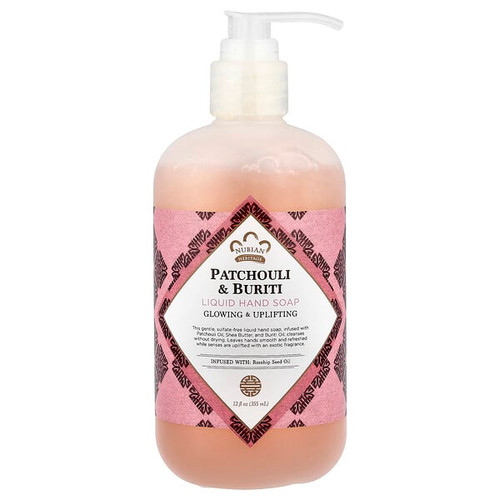 <img alt="Nubian Heritage, Liquid Hand Soap, Patchouli & Buriti, 12 fl oz (355 ml)" title="Nubian Heritage, Liquid Hand Soap, Patchouli & Buriti, 12 fl oz (355 ml),764302017615"