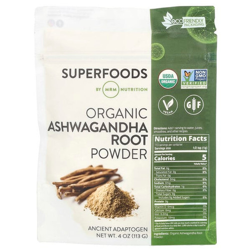 <img alt="MRM Nutrition, Organic Ashwagandha Root Powder, 4  oz (113 g)" title="MRM Nutrition, Organic Ashwagandha Root Powder, 4  oz (113 g),609492800381"