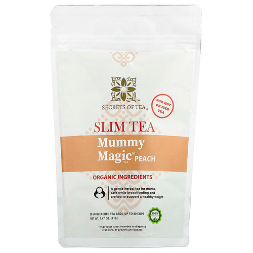 <img alt="Secrets of Tea, Slim Tea, Mummy Magic Tea, Peach, 20 Unbleached Tea Bags, 1.47 oz (41 g)" title="Secrets of Tea, Slim Tea, Mummy Magic Tea, Peach, 20 Unbleached Tea Bags, 1.47 oz (41 g),850302006732"