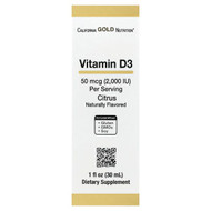 <img alt="California Gold Nutrition, Vitamin D3, Citrus, 50 mcg (2,000 IU), 1 fl oz (30 ml)" title="California Gold Nutrition, Vitamin D3, Citrus, 50 mcg (2,000 IU), 1 fl oz (30 ml),898220021147"