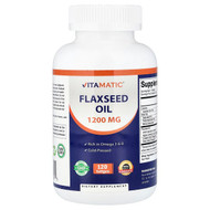 <img alt="Vitamatic, Flaxseed Oil, 1,200 mg, 120 Softgels" title="Vitamatic, Flaxseed Oil, 1,200 mg, 120 Softgels,810078470755"