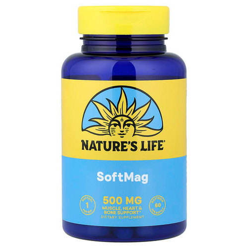 <img alt="Natures Life, SoftMag, 500 mg, 60 Softgels" title="Natures Life, SoftMag, 500 mg, 60 Softgels,040647121874"