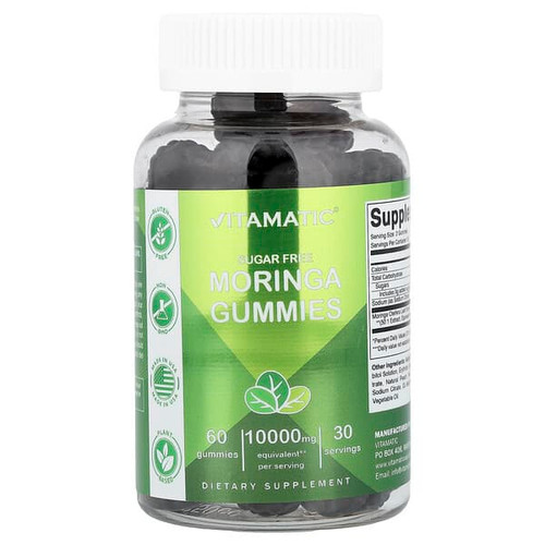 <img alt="Vitamatic, Moringa Gummies, Sugar Free, 60 Gummies (100 mg per Gummy)" title="Vitamatic, Moringa Gummies, Sugar Free, 60 Gummies (100 mg per Gummy),810078472568"