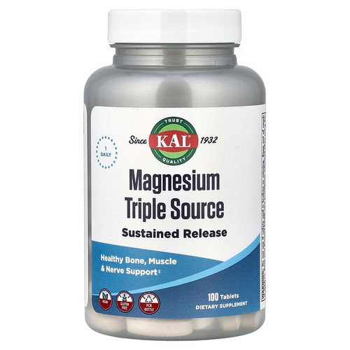 <img alt="KAL, Magnesium Triple Source, 100 Tablets" title="KAL, Magnesium Triple Source, 100 Tablets,021245628279"